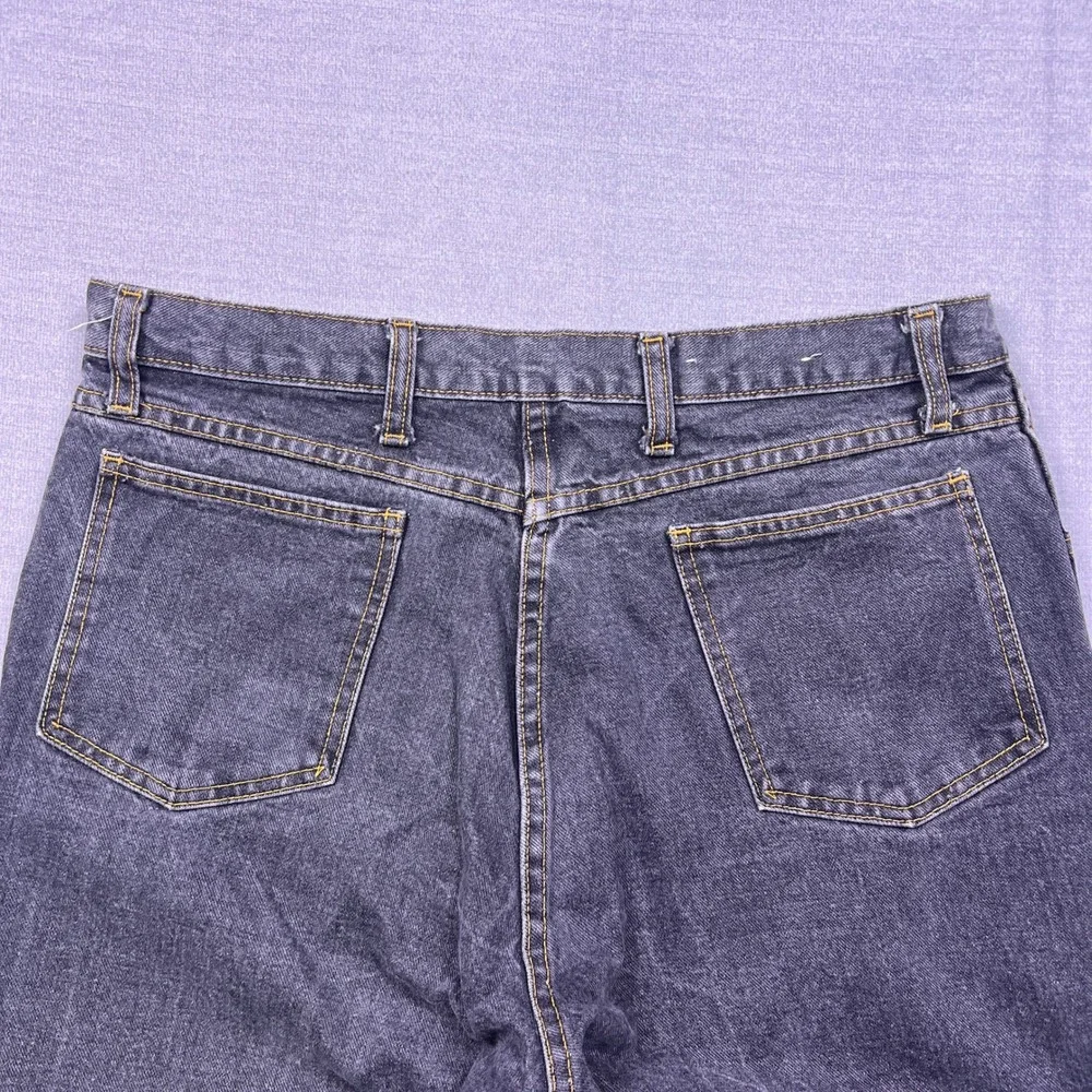 Vintage Mens Gray Wash Denim Jeans 36x30 Straight Leg‎ Made in USA Casual